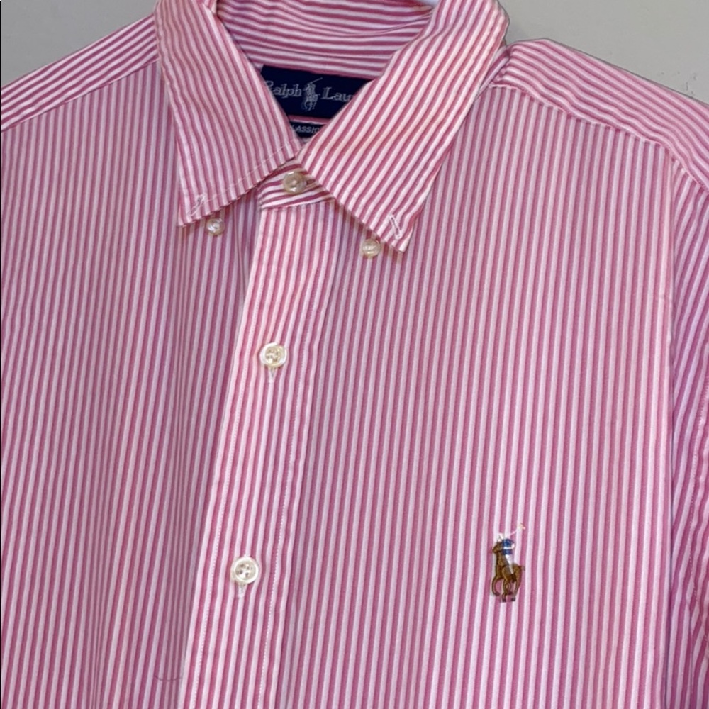 Ralph Lauren Men’s Button Up Shirt Size 16 1/2 34/35 in Excellent Condition - Picture 7 of 15